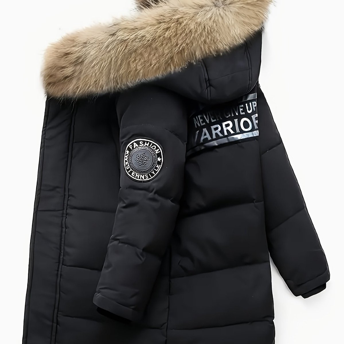 Currero Winterjas Parka Jongens Lange Jas Wintermantel Overjas Gewatteerd Waterdicht Winter Stijlvol Mantel Kinderen 16 Jaar Zwart