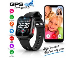 GPSHorlogeKids© - GPS horloge kind - smartwatch kinderen - WhatsApp - 4G videobellen - spatwaterdicht - SOS alarm - SMS - incl. SIM - Yoda Zwart