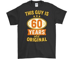 Grappig Verjaardag Shirt – THIS GUY IS 60 YEARS OLD ORIGINAL – Verjaardag Outfit – Unisex T-Shirt voor Dames & Heren – Leuk Cadeau