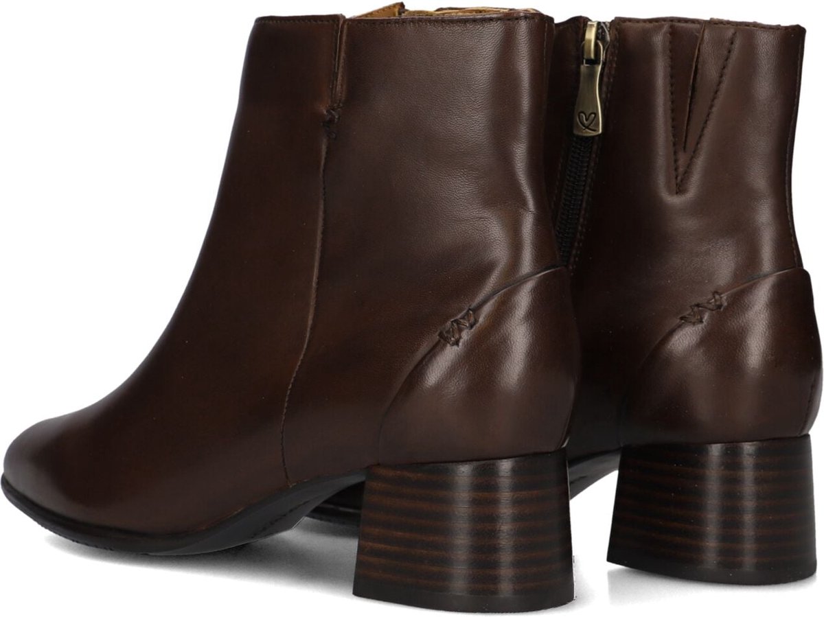 EVERYBODY Ludina Enkellaarsjes - Enkelboots met rits - Dames - Bruin - Maat 36