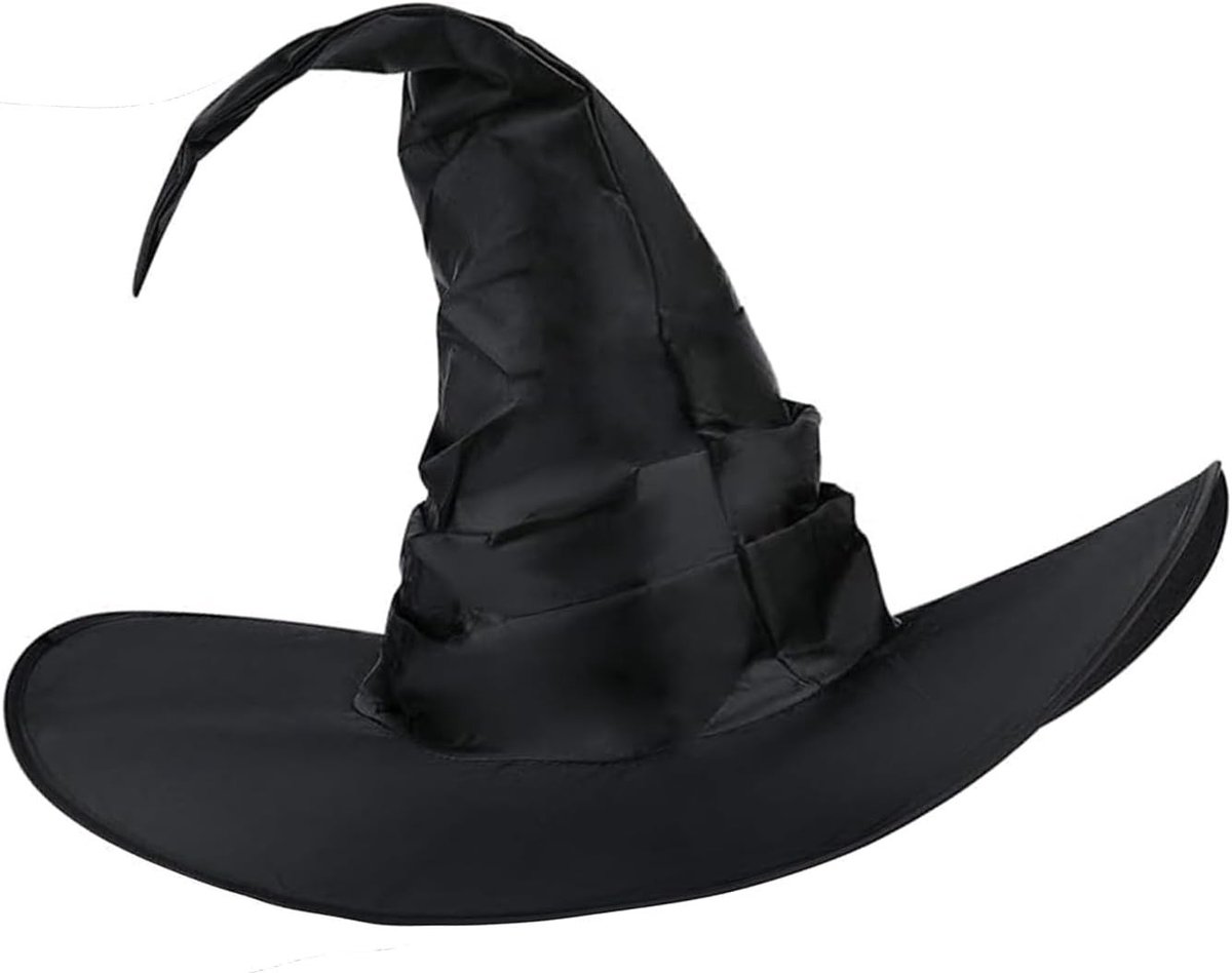 Magische Hoed voor Vrouwen - Cosplay Kostuum Hoofddeksel voor Halloween en Carnaval - Decoratieve Accessoires voor Feestjes en Festivals (Zwart)