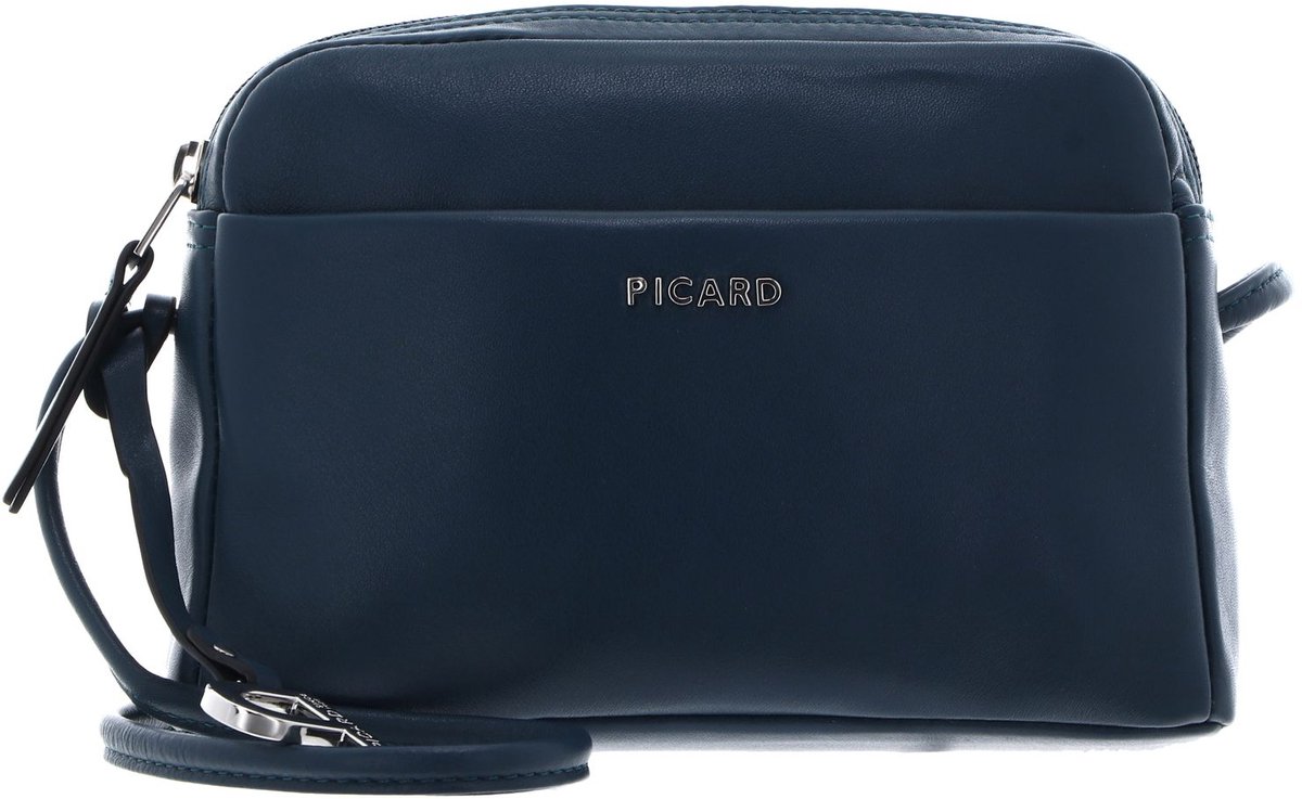 PICARD Leren schoudertas handtas Really Hand Bag Deep Ocean petrol