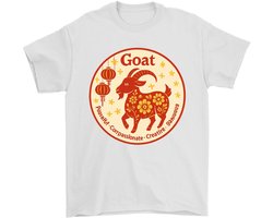 Geit Shirt – Peaceful · Compassionate · Creative · Generous – Chinese Zodiac Outfit – Unisex T-Shirt voor Dames & Heren – Leuk Cadeau voor Geitenliefhebbers
