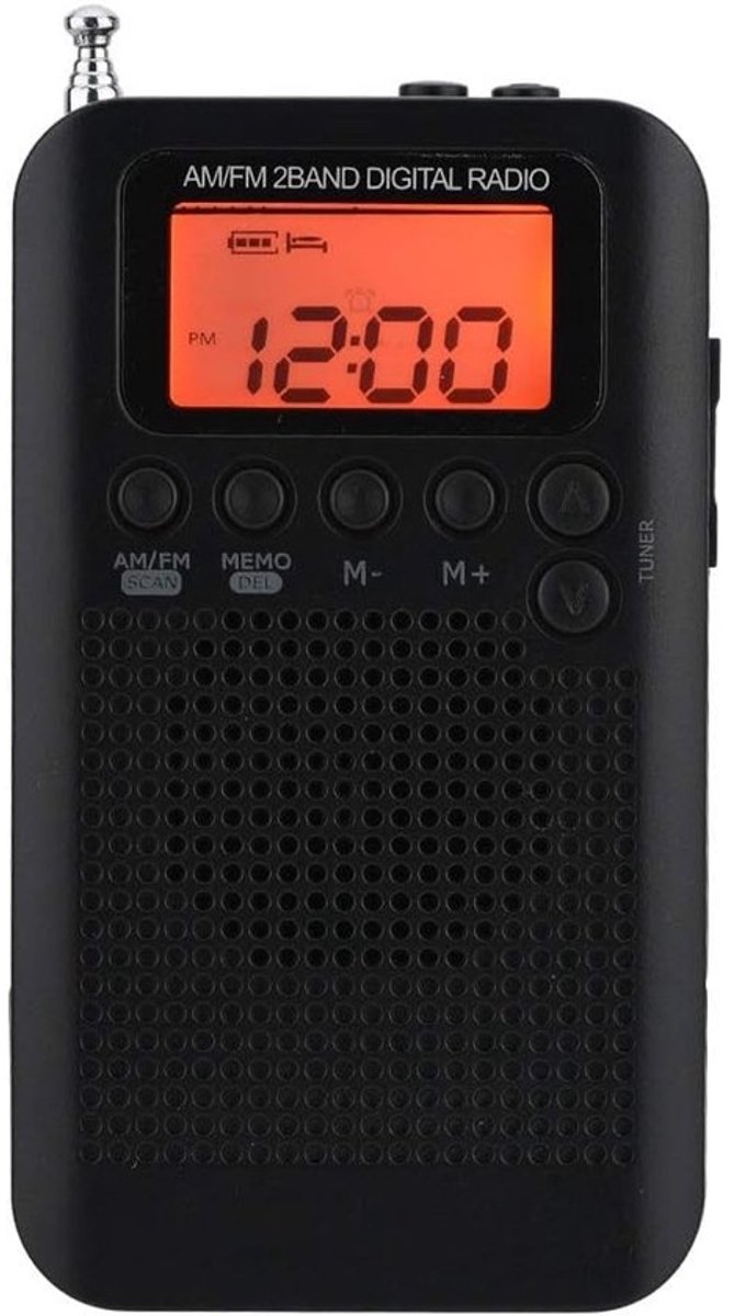 Draagbare AM FM Radio met Stereo Geluid en LCD Display