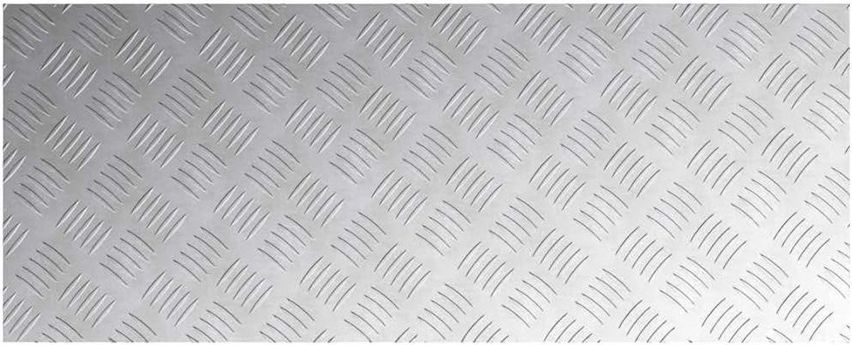 Trap Treed Rechthoekig 2 Stuks Zilver 100x40 cm Aluminium | Checkerplate ontwerp, antislip, voor binnen en buiten, duurzaam, eenvoudig onderhoud