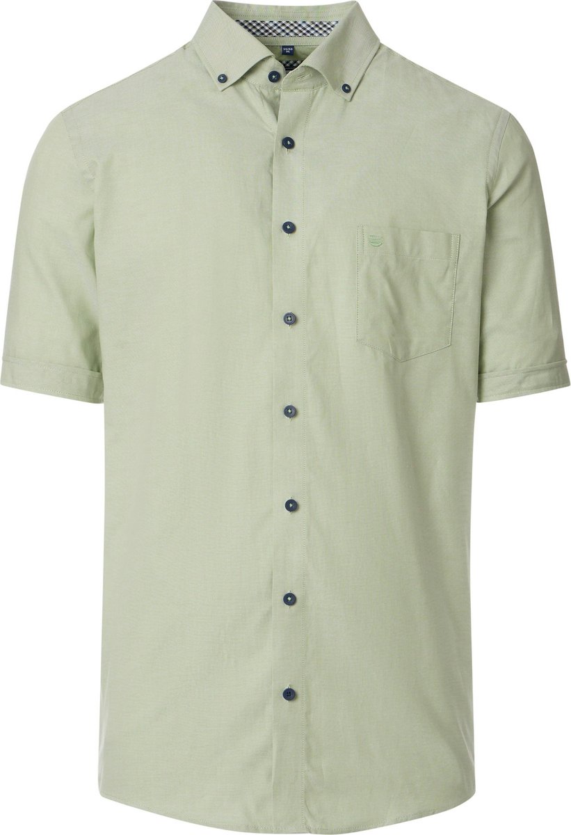 Redmond comfort fit overhemd - korte mouw - Oxford - groen