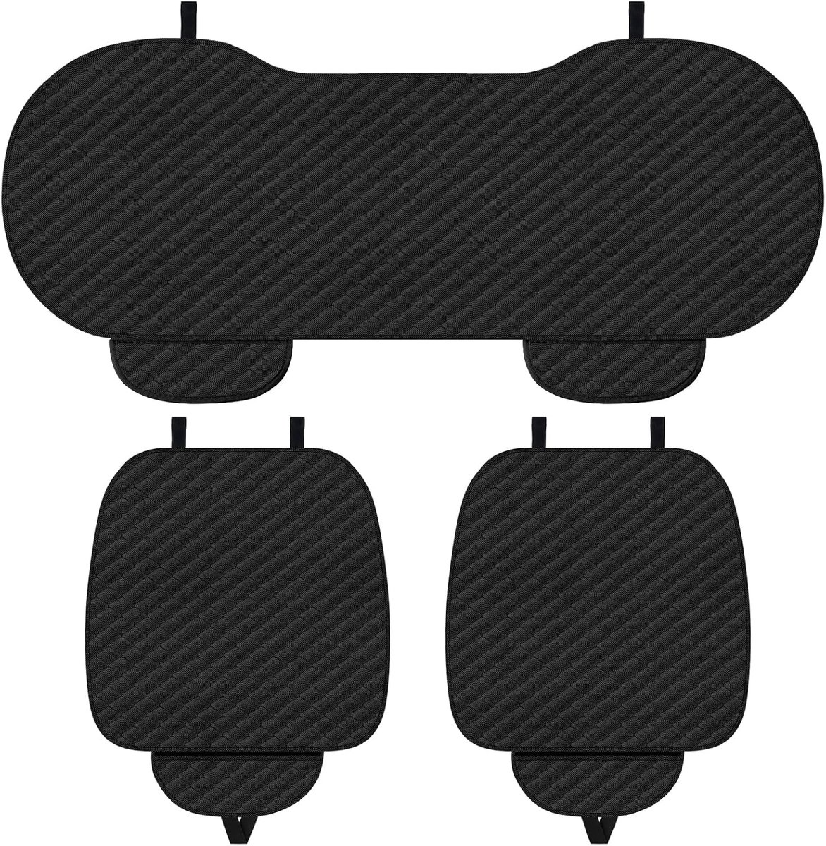 Autostoelkussenset, antislip ademende autostoelbeschermer. Zachte comfortabele voor- en achterstoelbekleding, draagbare stoelaccessoires voor alle seizoenen, voor auto, SUV, bestelwagen