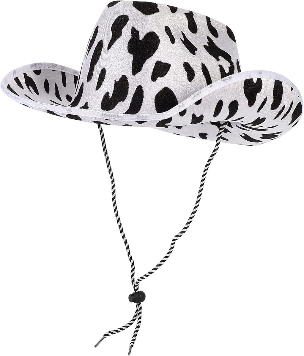 Cowboyhoed van vilt, 1 stuks, cowboyhoed, cowgirlhoed, vrijgezellenfeest, voor Halloween, kostuumfeestjes, wit, Eén maat
