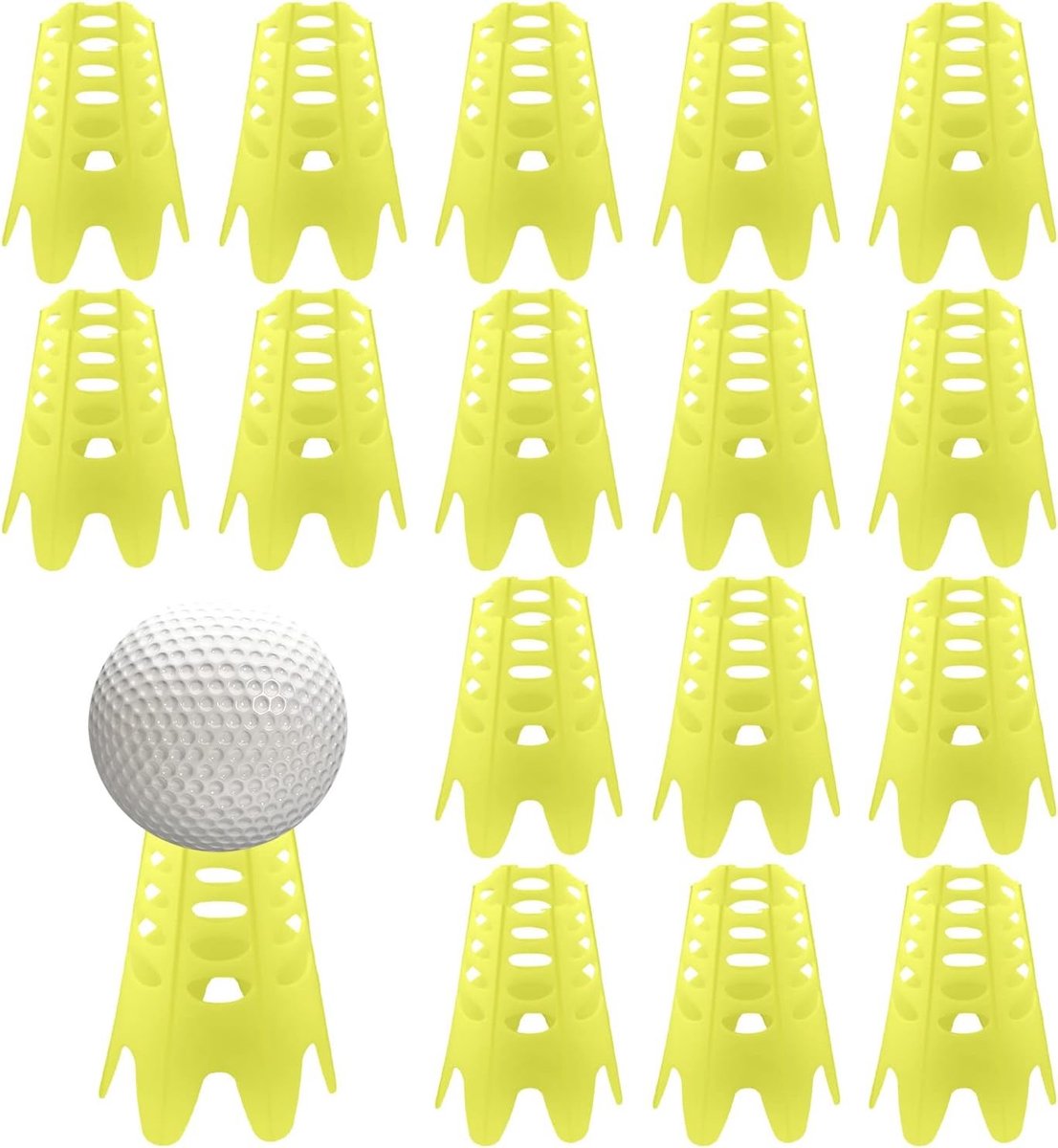 16 Stuks Golf Tees voor Simulator en Training, Ideaal voor Thuis en Buiten Golfen, Geschikt voor Golf Liefhebbers en Atleten