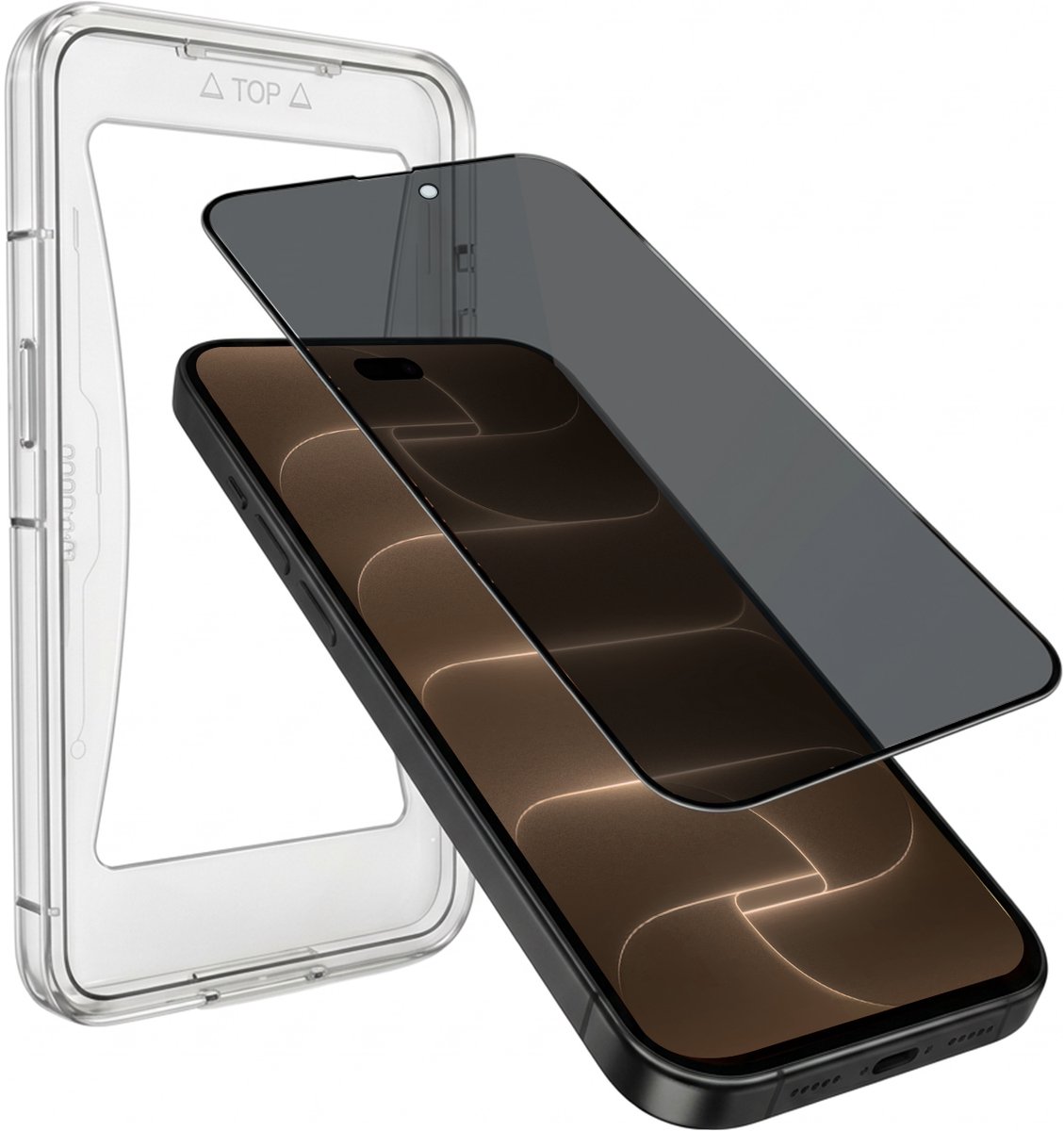 Screenprotector - Geschikt voor Apple iPhone 18 Pro Max - Met Installatie Kit - Privacy Filter - Flexibel Glas - Beschermglas - Tempered Glass - Screen Protector