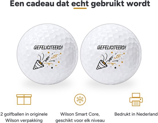Wilson Golfballen Gefeliciteerd - Verjaardag Golf Cadeau - 2 stuks van Wilson — afbeelding 3
