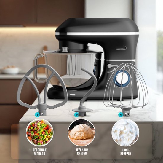 Kavo Deegmachine - Mixer met Kneedhaak - Kneedmachine - Zwart - 38cm x 24cm x 32cm van Kavo — afbeelding 4