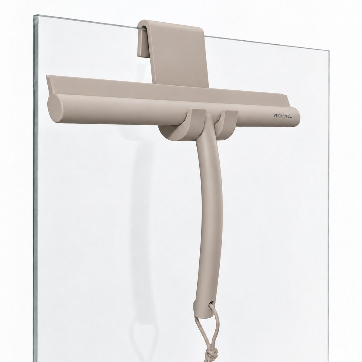 Waterval Douchewisser - 24 cm - Siliconen - Taupe - Inclusief Ophanghaak