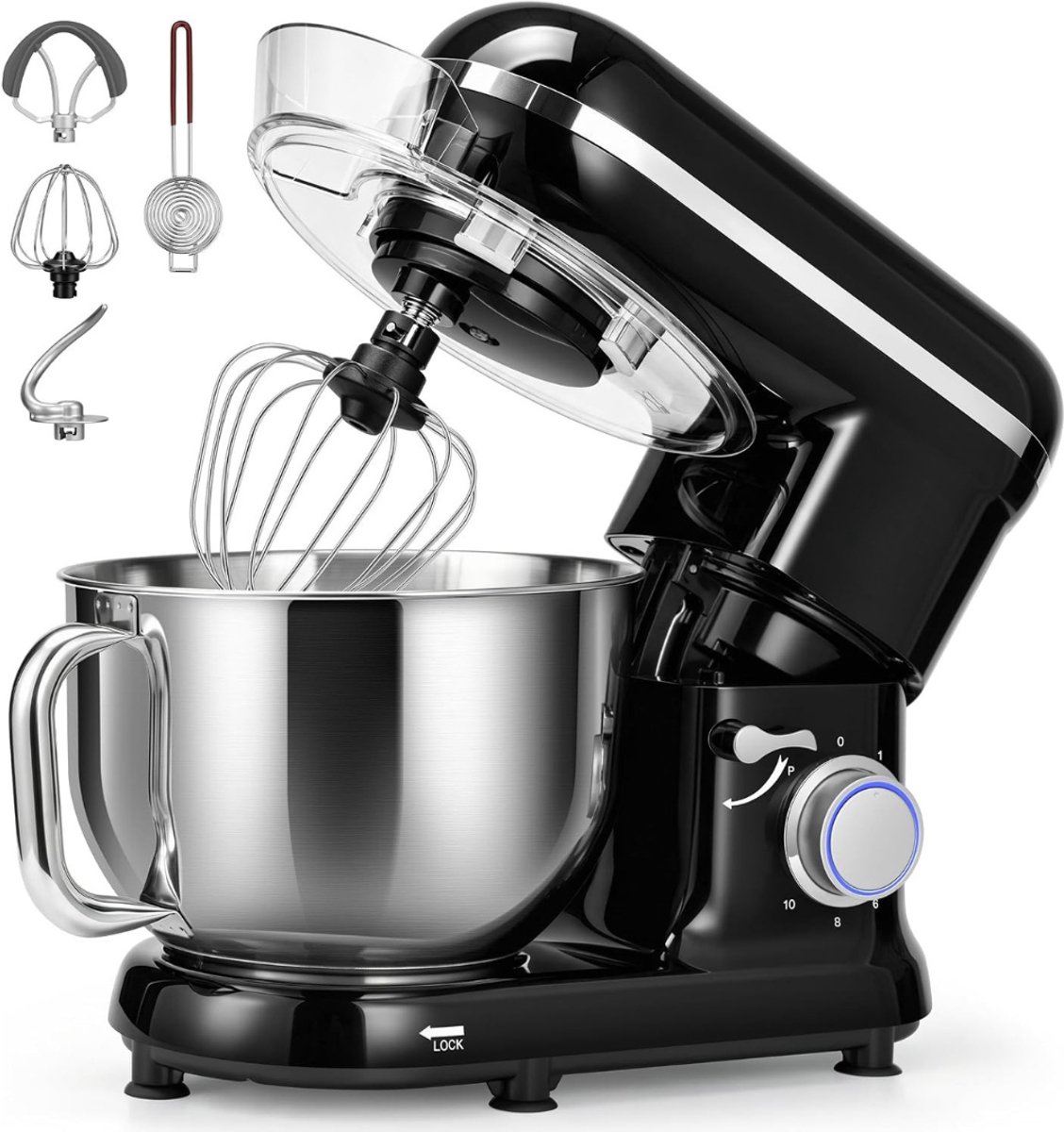 Kavo Deegmachine - Mixer met Kneedhaak - Kneedmachine - Zwart - 39cm x 22cm x 48cm