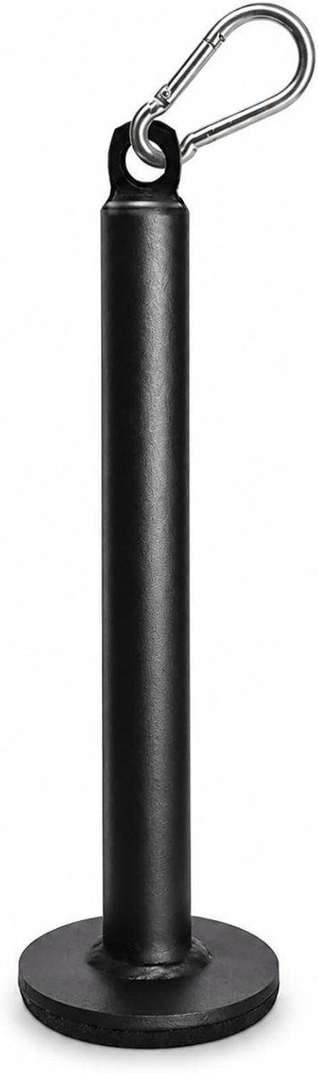 J haken squat rack - Zwart - 6,5 x 6,5 x 2,5 cm - Stalen halterschijf-laadpen met karabijnhaak - Voor krachttraining en home gym