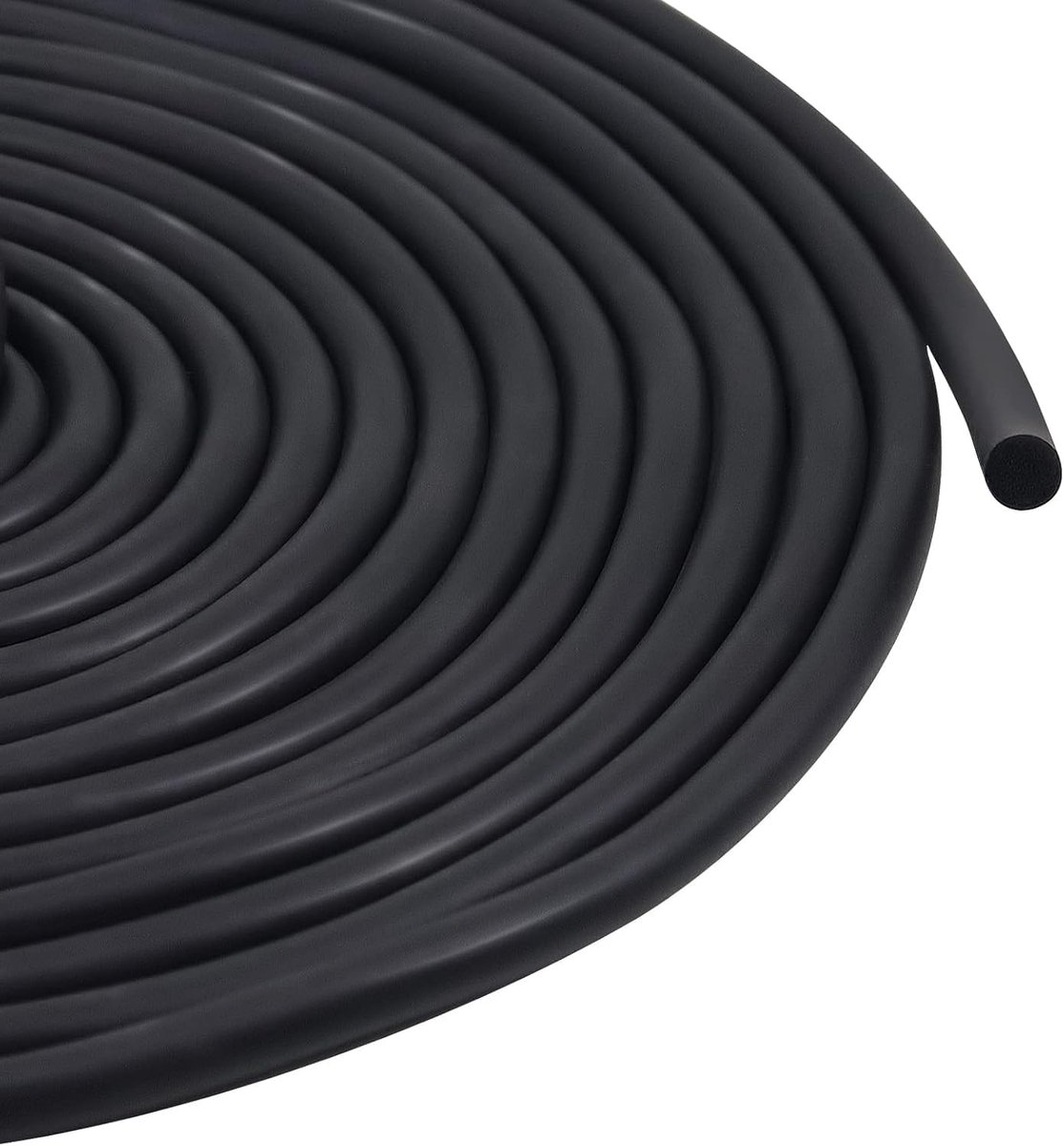 Ondersteuningsstaaf voor openingen en voegen, 6 mm x 5 m, zwart schuimrubber voor tochtstrip, deurafdichting en betonvoegen