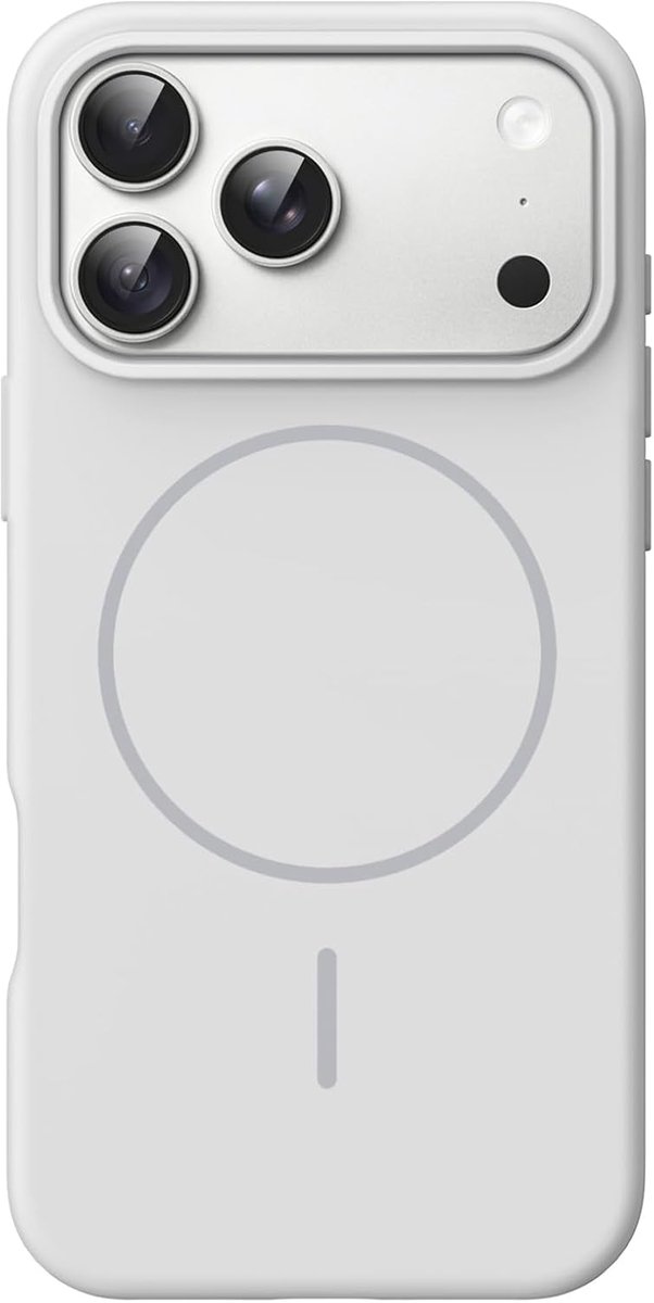 Zandarix Hoesje Geschikt voor Apple iPhone 18 Pro Max - Zijde Zachte Aanraking - Premium Kwaliteit - Schokabsorberend Hoesje Cover met Camera Lens Bescherming - Geschikt voor Mag - Back Cover Hoesje - Lichtgrijs