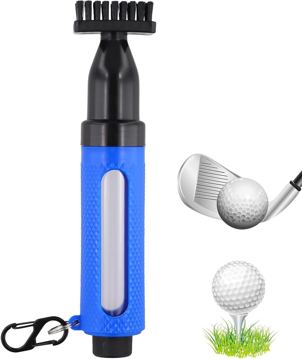 Golfclub Borstel en Groefreiniger, Multifunctionele Reinigingsborstels voor Thuisgebruik, Draagbare Schoonmaakaccessoires voor Golfspelers, 11x8x5cm