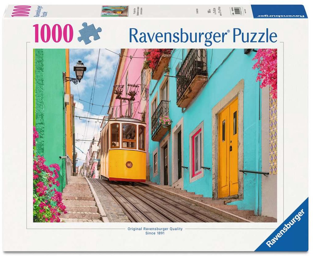 Ravensburger The Lisbon Tram Puzzel 1000 Stukjes | Kleurrijke Stadsgezicht Legpuzzel | Lissabon
