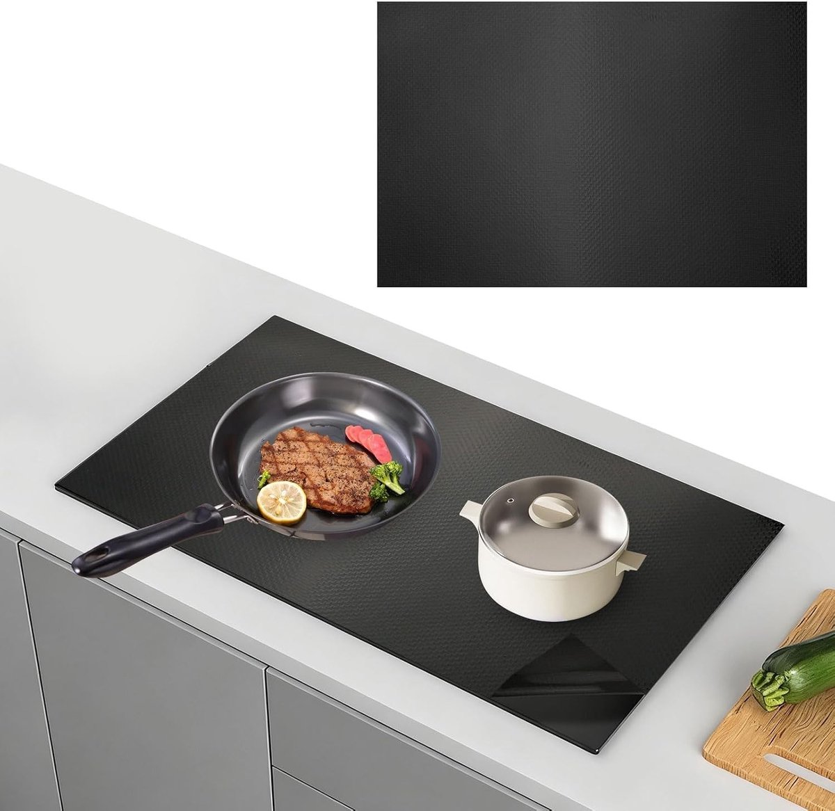 Grote Siliconen Beschermmat voor Inductiekookplaten 54 x 90 cm, Hittebestendige en Magnetische Onderlegger, Multifunctionele Keukenaccessoire voor Veilig Koken