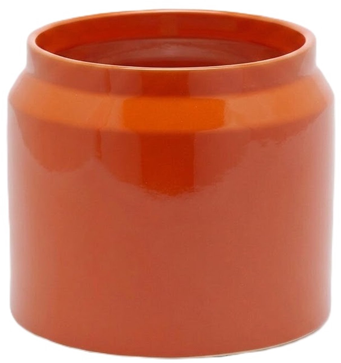 EDG - Bloempot - Keramiek - oranje - D25 x H21,5 cm - Opening 16,5 cm
