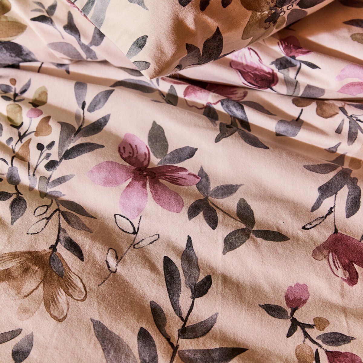 Cinderella Dekbedovertrek Botanica Flanel - Beige - 200x220