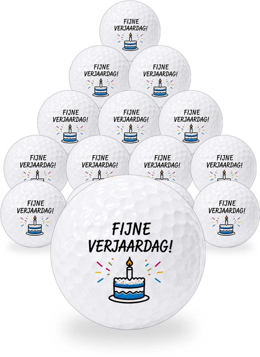 Wilson Golfballen Fijne Verjaardag - Verjaardag Golf Cadeau - 15 stuks