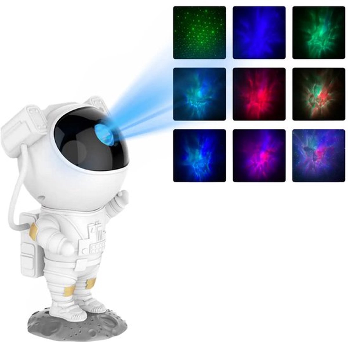 Astronaut Sterren Projector - Lamp projector - Speelgoed - Sterrenhemel - Nachtlampje - Sterrenhemel Projector - Sterrenlamp - Timer - Afstandsbediening - 8 kleurcombinaties