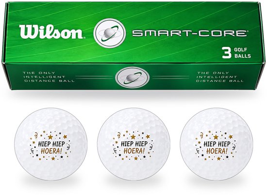 Wilson Golfballen Hiep Hiep Hoera - Verjaardag Golf Cadeau - 3 stuks van Wilson — afbeelding 4