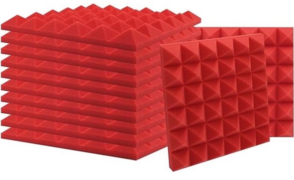 geluiddicht - Geluid Panelen Wiggen Geluiddicht Geluidsisolatie Absorberend Huis en Kantoor 12 Pack | 30x30x2.5cm