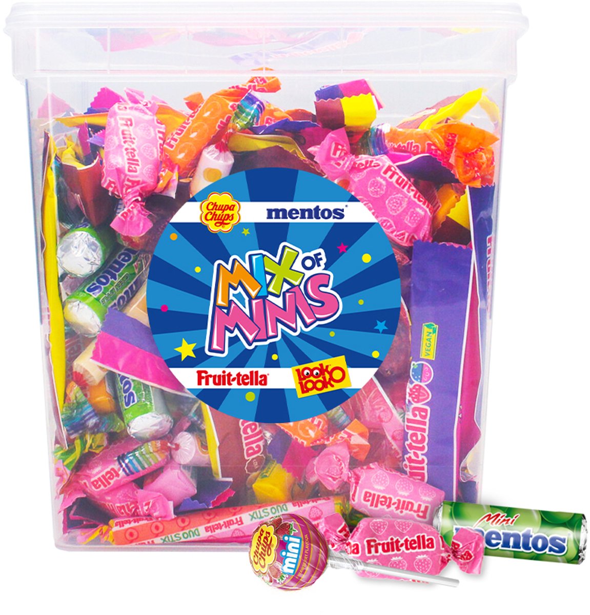 Ultimate Mini's Mix 2020g - XL snoep mix - ca. 200 stuks - Mix of Minis & Chewy Mix - individueel verpakt uitdeelsnoep
