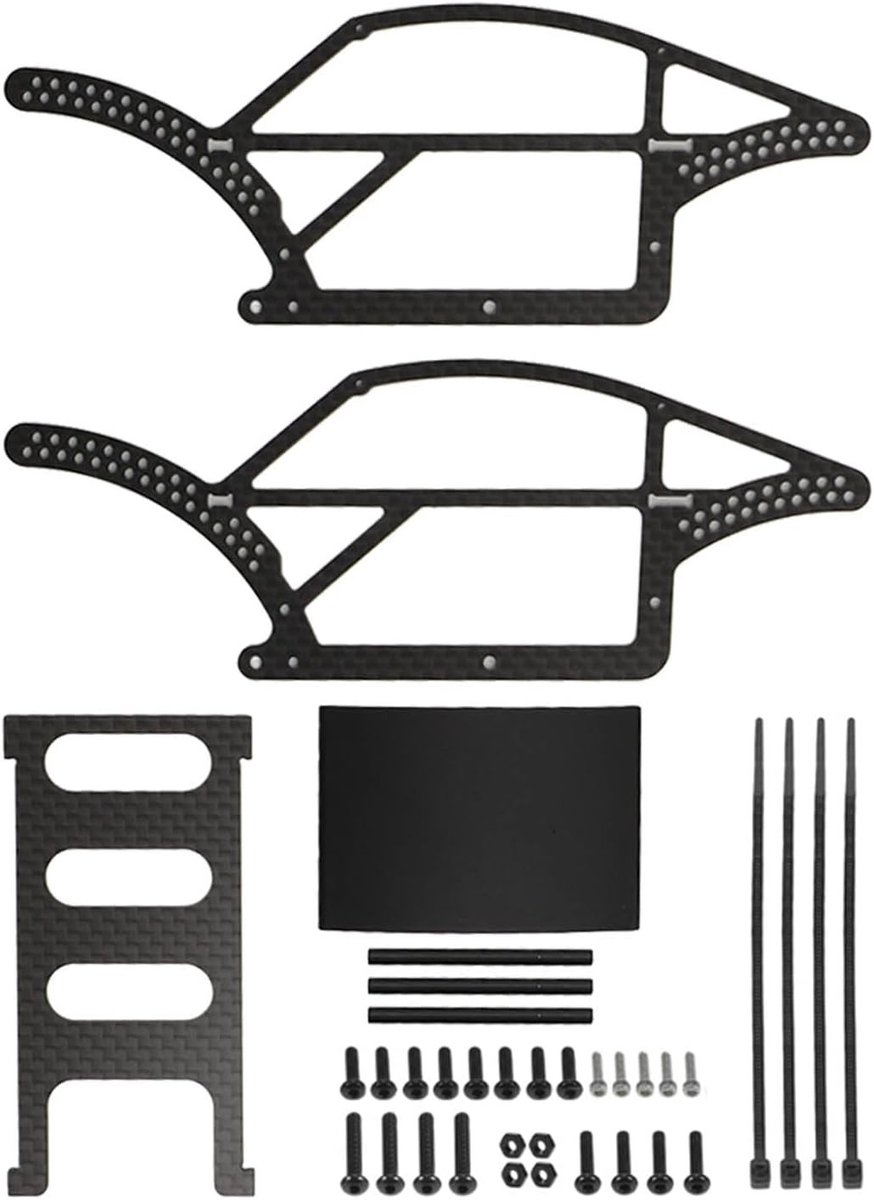 Aluminium Chassis Kit 1/18 voor RC Crawler met CNC Machining, Elektronische Tray en Schokabsorberende Beugels voor Verbeterde Prestaties en Duurzaamheid