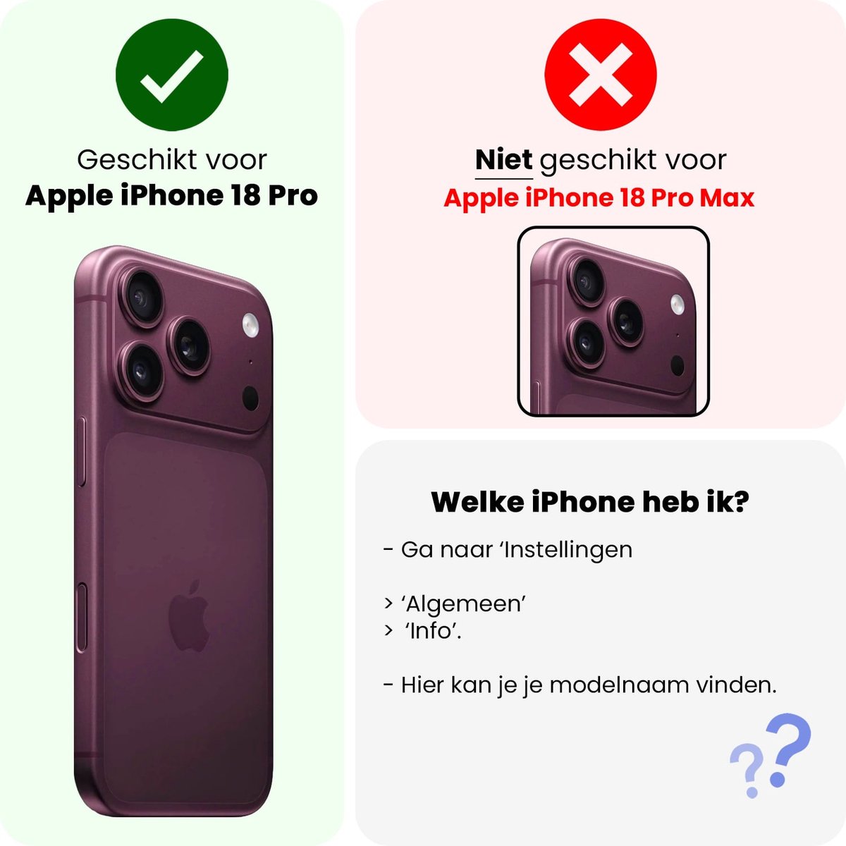 Screenprotector - 3 Stuks - Geschikt voor Apple iPhone 18 Pro - Privacy Filter - Beschermglas - Gehard Glas - Tempered Glass - Screen Protector