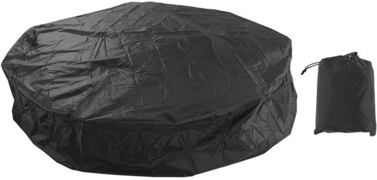 Ronde Hottubafdekking Waterdicht 190 Zilver Polyester 210x30cm - Compact en Opvouwbaar