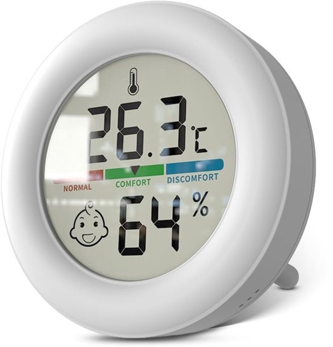 Digitale Hygrometer en Thermometer - LCD - Temperatuur- en Vochtigheidsmeting - Magnetisch - Voor Binnen en Buiten