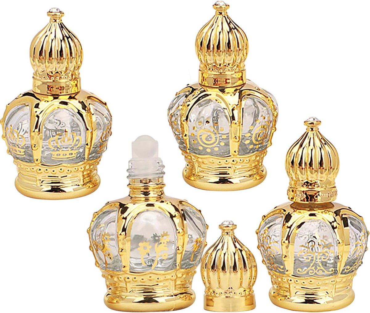 etherische oliën, 4 stuks, 15 ml, mini-parfumhouders voor reizen, draagbaar, oplaadbaar, dispenserfles voor parfum, etherische olie, aromatherapie #C