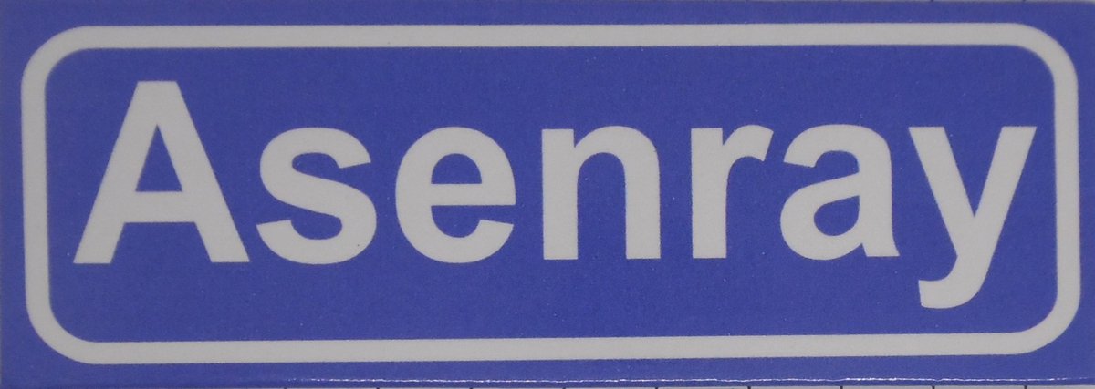 Souv© - koelkast magneet - plaatsnaam bord - kombord - souvenir - koelkastmagneetje - relatiegeschenk Asenray