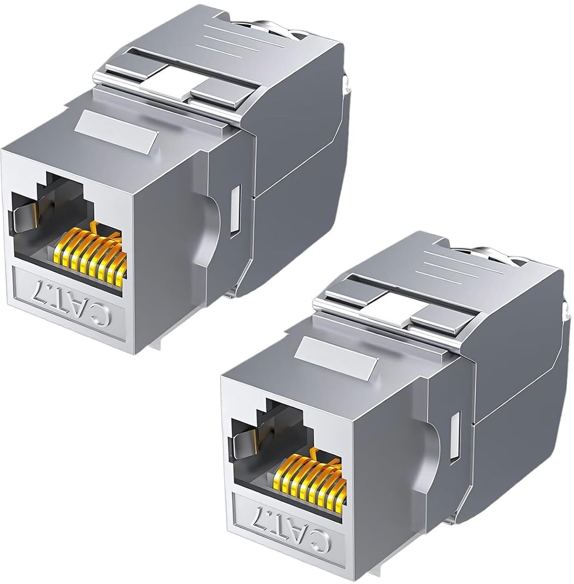 RJ45 CAT 7 Female LAN Kabelmodules - 10Gbps 1000MHz, Geschikt voor CAT6/6a, Volledig Afgeschermd, Ideaal voor Patchpanelen en Netwerkverbindingen