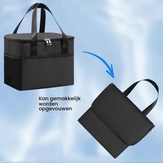 Isolerende Lunchtas 8L voor Vrouwen en Mannen - Vouwbare Waterdichte Picknicktas voor Werk, Kamperen en Reizen — afbeelding 4