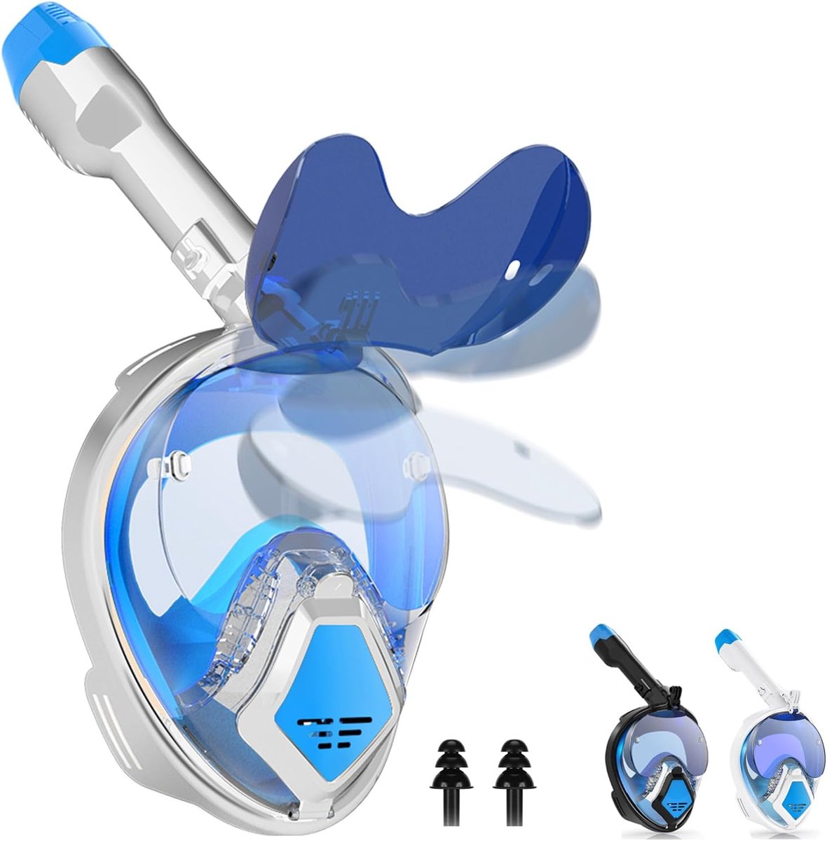 Opvouwbaar, anti-condens, CO2-veilig snorkelmasker, duikmasker, volgelaatsmasker, snorkelset, alternatief, duikmasker voor jongeren en volwassenen