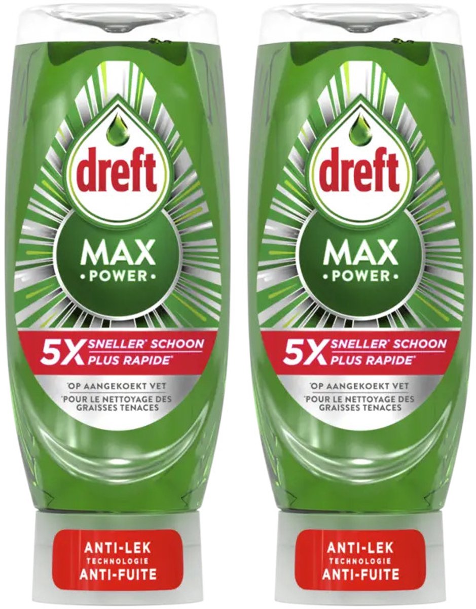 Dreft Max Power Anti-Lek - Multipack - Afwasmiddel - 900ml (2x450ml)