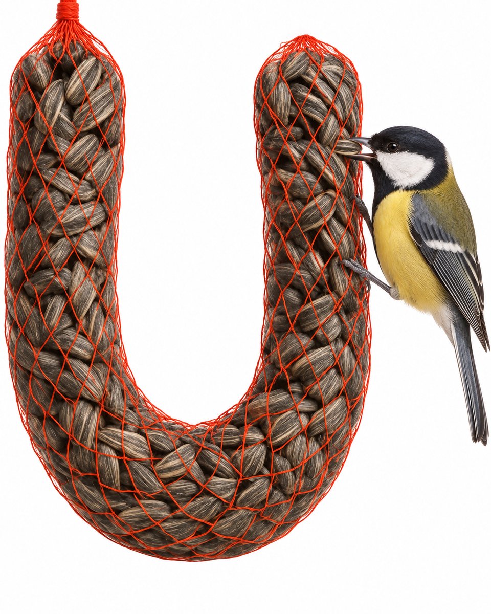 Animalking Zonnebloempitten voor Vogels - Vogelvoer - Buitenvogels - 500 Gram 4 Stuks 75 CM