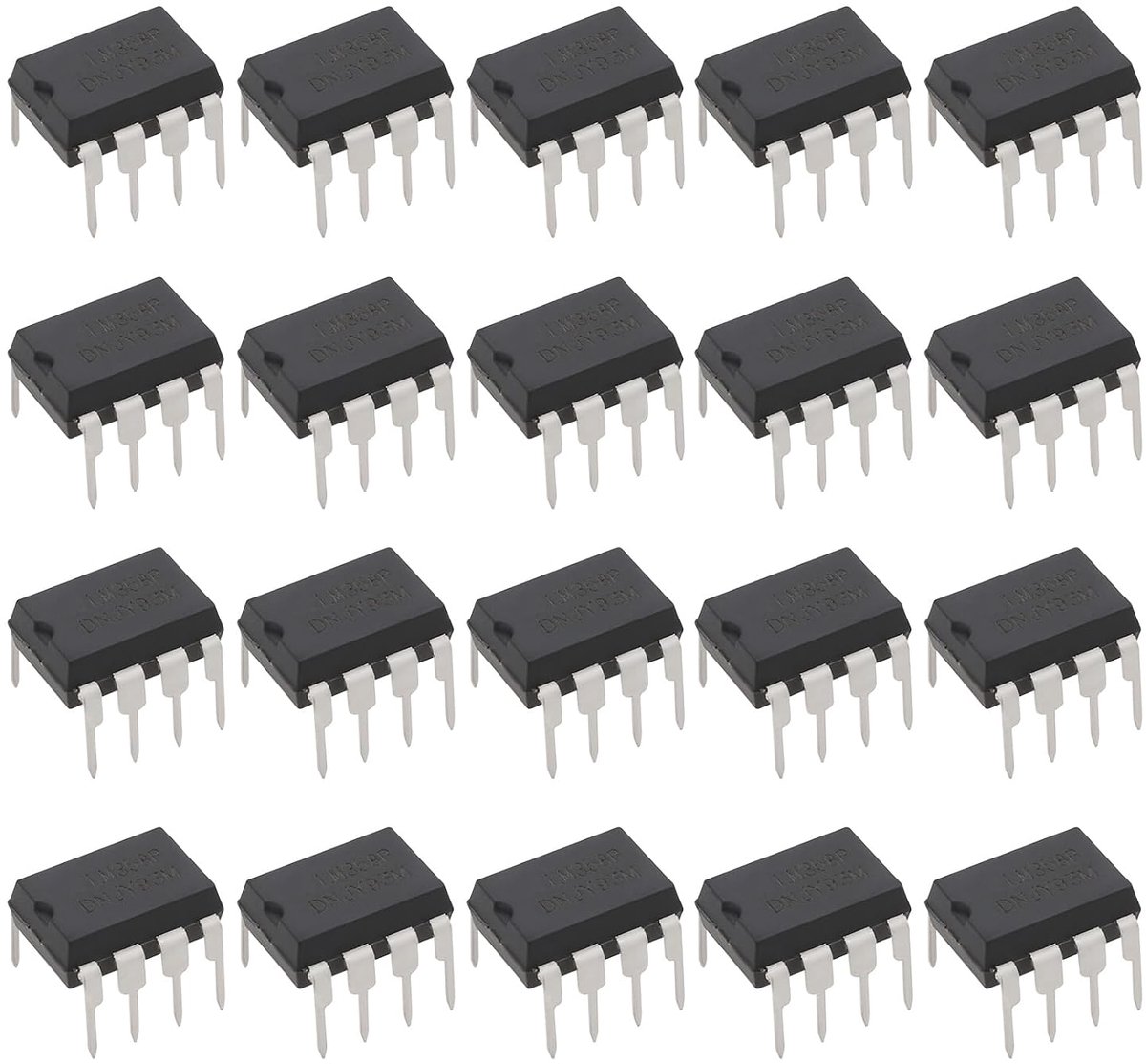 50Pcs Operationele Versterker LM358N Laag Power Dual Operationele Versterker IC Chip 8Pin Voor Computer Mobiele Telefoon Calculator Zwart