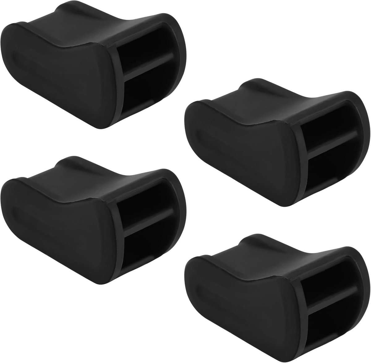 4 Stuks Zwarte Siliconen Luchtverfrisser Adapter voor Auto - Vent Clips en Luchtzuiveraar Accessoires voor Auto, Ideaal voor Frisse Geur en Gezonde Lucht