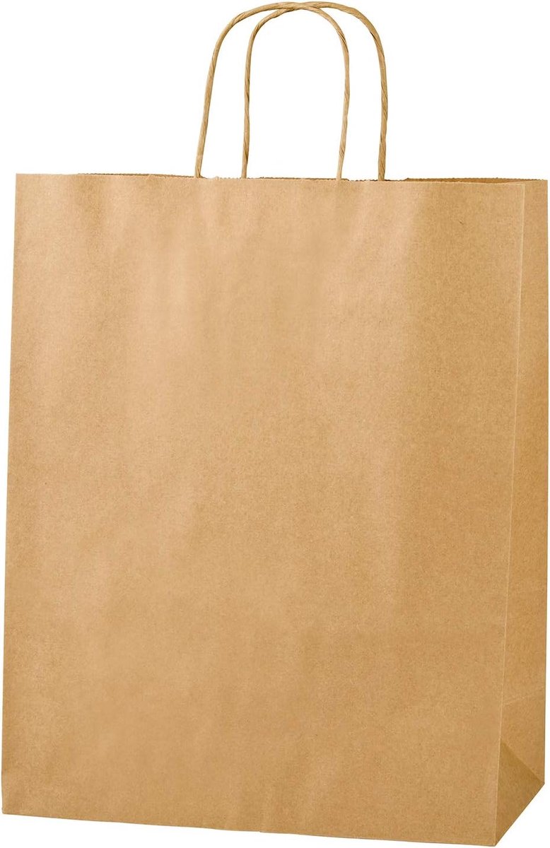 20 Bruine medium papieren tassen 25x11x31cm