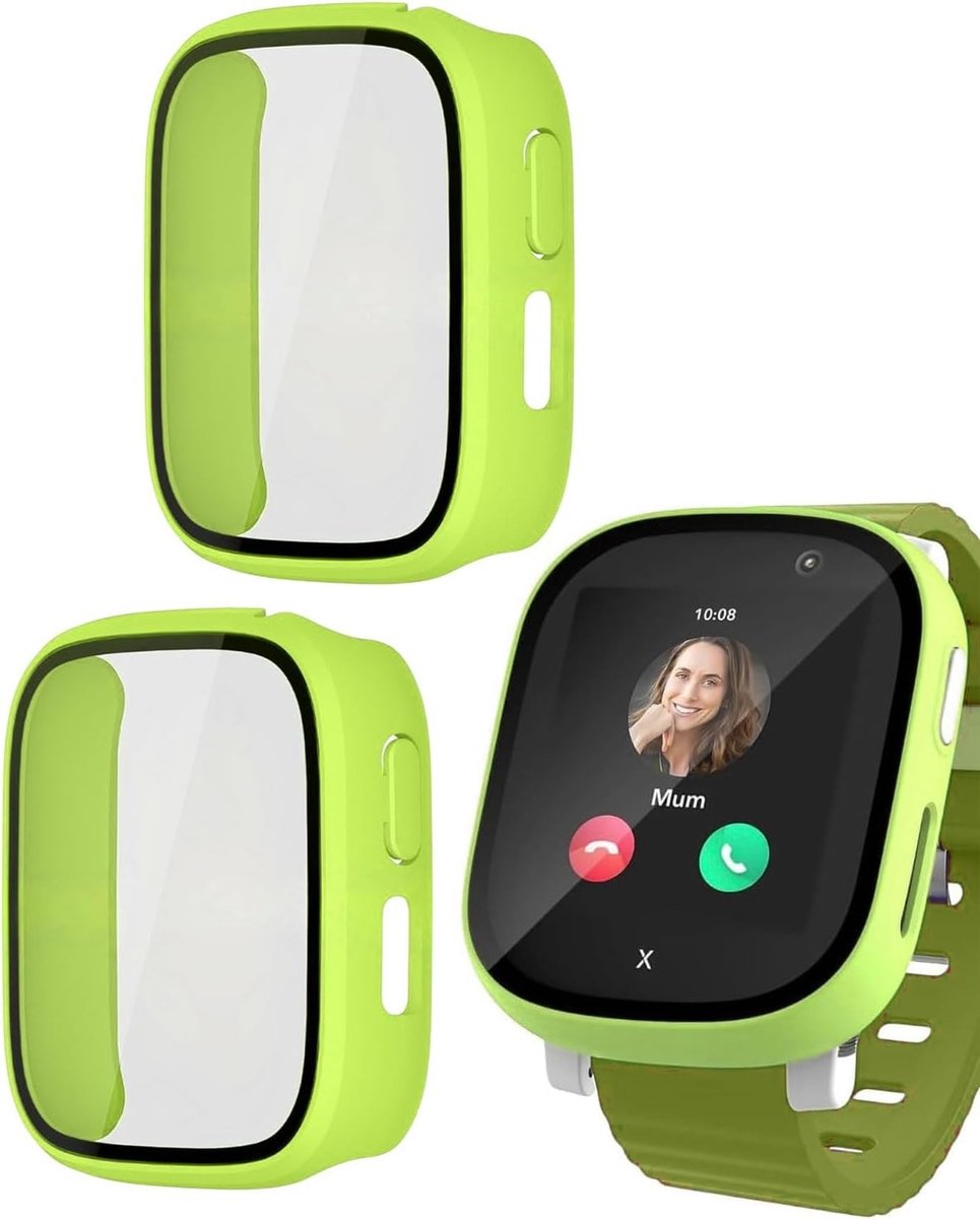 Volledige Bescherming voor Kinderen met HD Gehard Glas Screen Protector, Ultra-Dunne en Krasbestendige Hoes - Groen