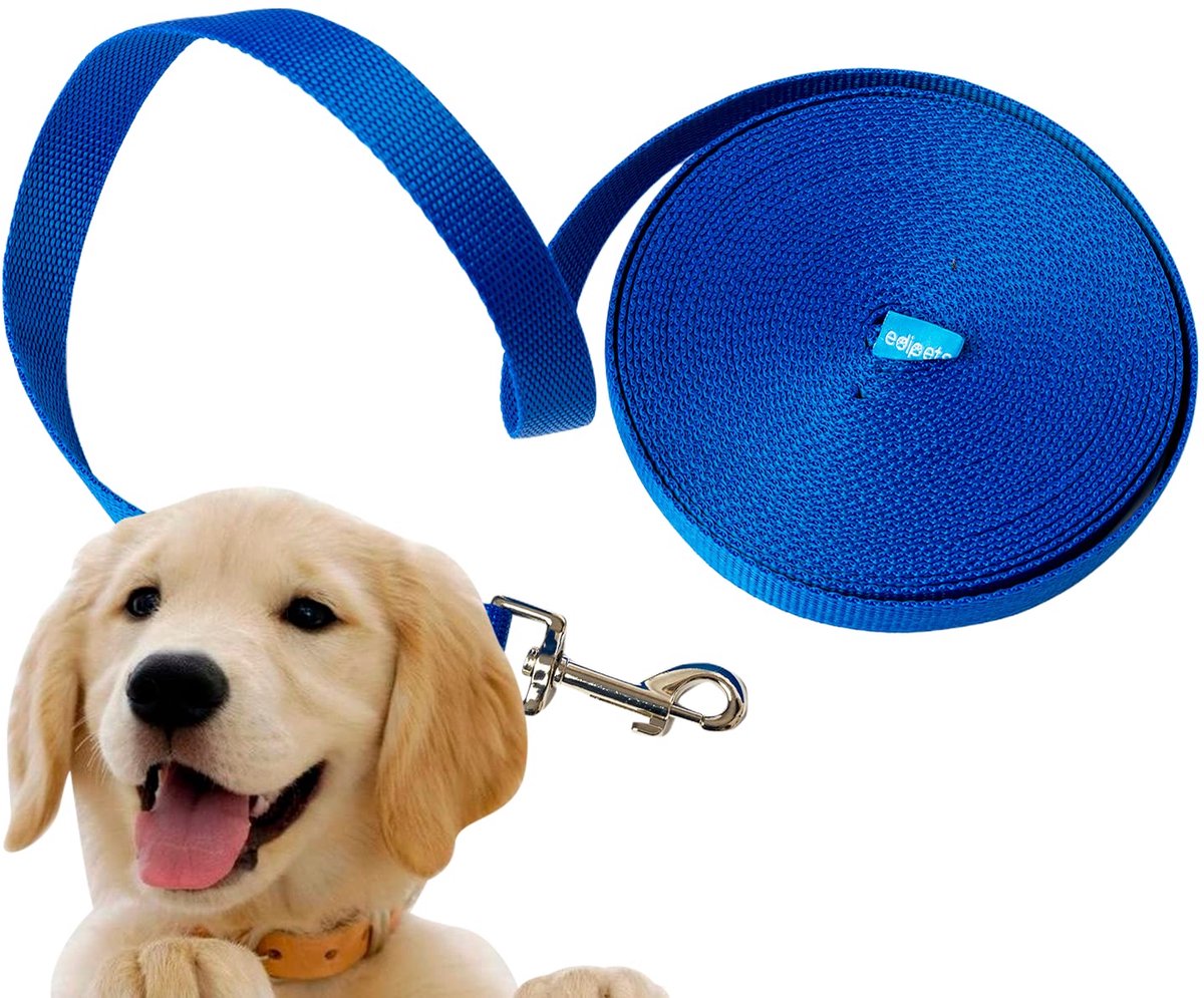 Hondenriem 15 m - robuust nylon - sterk voor kamperen - ideaal voor wandelingen - ShopVlot