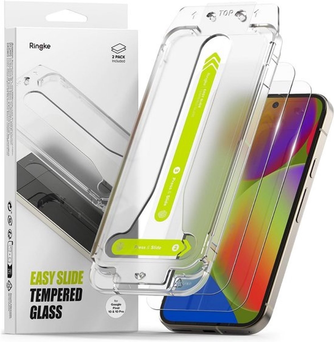 2 Stuks Screenprotector voor 10 Pro 10 met Installatiehulpmiddel Krasbestendig HD Glas