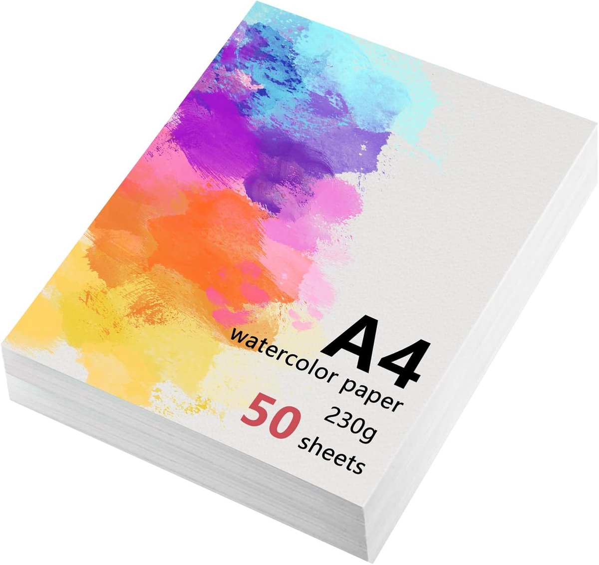Aquarelpapier A4 230 g, Tekenblok voor Aquarel, Gouache, Acryl, Tekenen, Kunstwerken, Doe-Het-Zelf