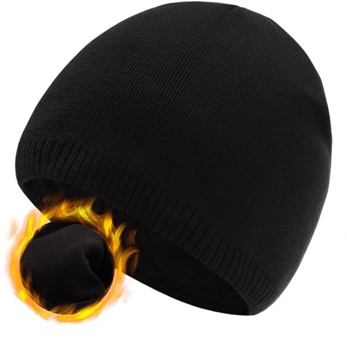Gebreide Wintermuts - Thermische Beanie Muts voor Heren en Dames - Zachte Ademende Gebreide Muts - Warm Sportmuts voor Dagelijks Gebruik, Ski en Wandelen - Zwarte